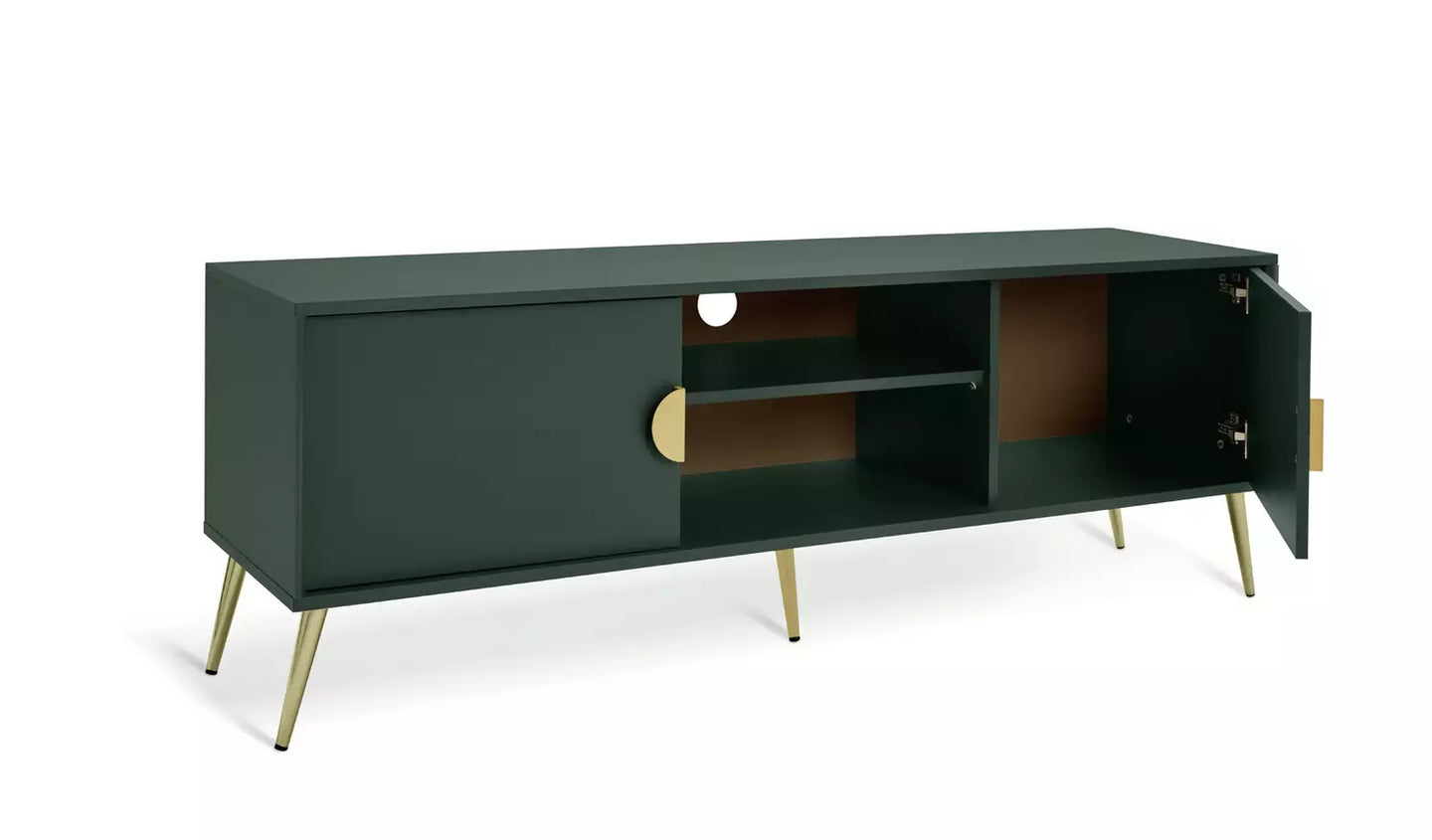 Assembled Habitat Velma 2 Door TV Unit - Green
